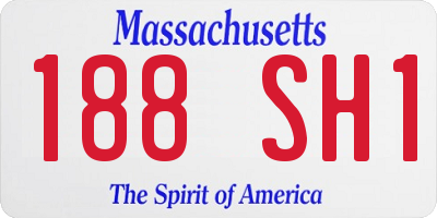 MA license plate 188SH1