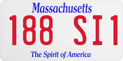 MA license plate 188SI1