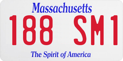 MA license plate 188SM1