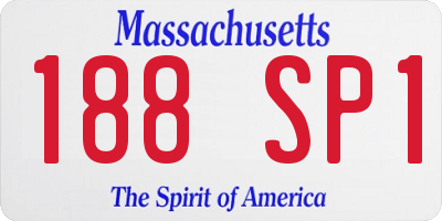 MA license plate 188SP1