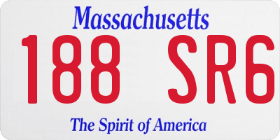 MA license plate 188SR6