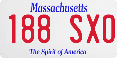 MA license plate 188SX0