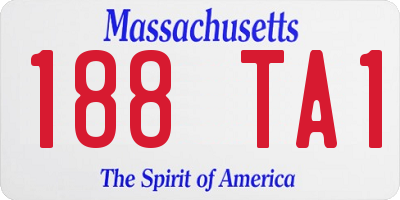 MA license plate 188TA1