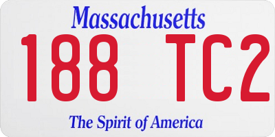 MA license plate 188TC2