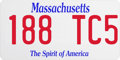 MA license plate 188TC5