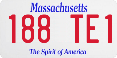 MA license plate 188TE1