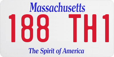 MA license plate 188TH1