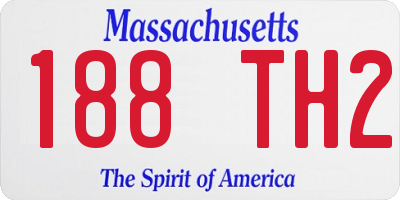 MA license plate 188TH2