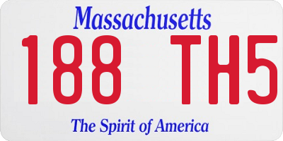 MA license plate 188TH5