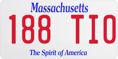 MA license plate 188TI0
