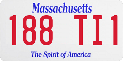 MA license plate 188TI1