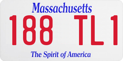 MA license plate 188TL1
