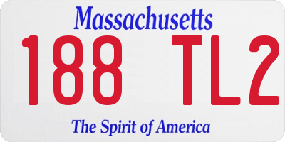 MA license plate 188TL2