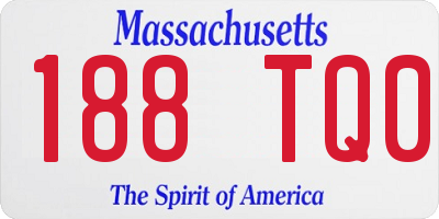 MA license plate 188TQ0