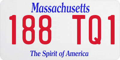 MA license plate 188TQ1