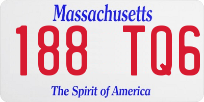 MA license plate 188TQ6