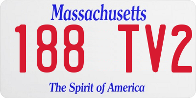 MA license plate 188TV2