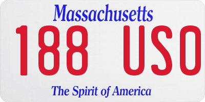 MA license plate 188US0