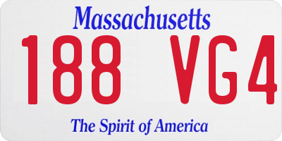 MA license plate 188VG4
