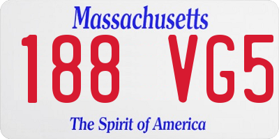 MA license plate 188VG5