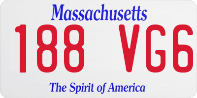 MA license plate 188VG6