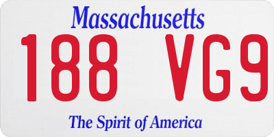 MA license plate 188VG9