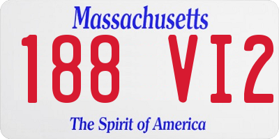 MA license plate 188VI2