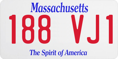 MA license plate 188VJ1