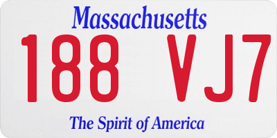 MA license plate 188VJ7