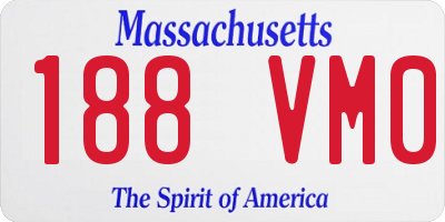 MA license plate 188VM0