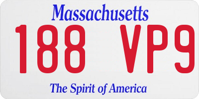 MA license plate 188VP9