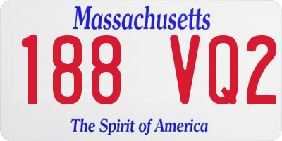 MA license plate 188VQ2