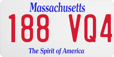 MA license plate 188VQ4