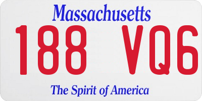 MA license plate 188VQ6