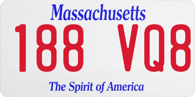 MA license plate 188VQ8