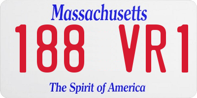 MA license plate 188VR1