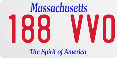 MA license plate 188VV0