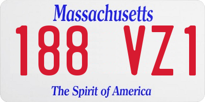 MA license plate 188VZ1