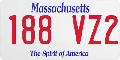MA license plate 188VZ2