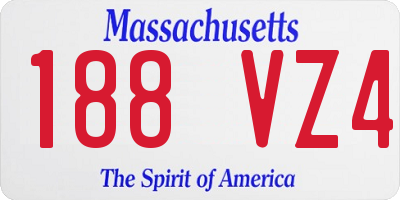 MA license plate 188VZ4