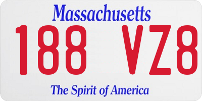 MA license plate 188VZ8