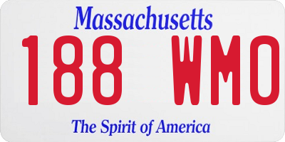 MA license plate 188WM0