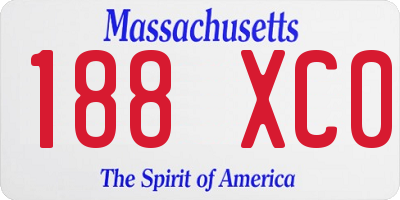 MA license plate 188XC0