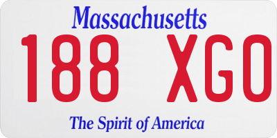 MA license plate 188XG0