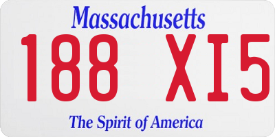 MA license plate 188XI5