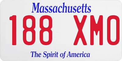 MA license plate 188XM0
