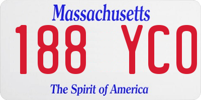MA license plate 188YC0