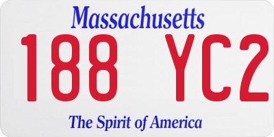 MA license plate 188YC2