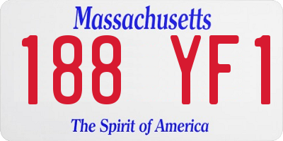 MA license plate 188YF1