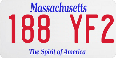 MA license plate 188YF2